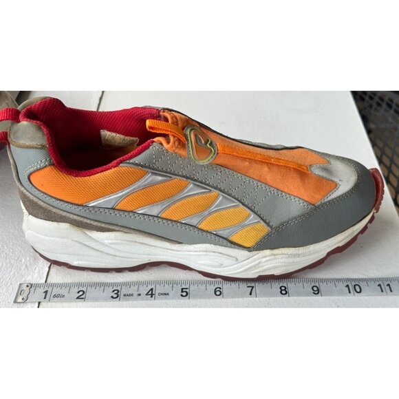 Women's REPORT Racer Leather Sneakers Orange/Red/Gray Size 9 (READ Notes) - Picture 9 of 16